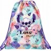 Školský športový vak Coolpack na topánky na telocvik Disney Stitch Pastel