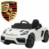 JOKO Elektrické autíčko Porsche Spyder RS 718, Displej MP4, Kožené sedadlo, penové kolesá, FM rádio, biele