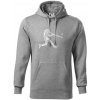 Hráč basebalu ikony - Mikina pánska Cape s kapucňou - 3XL ( Tmavosivý melír )