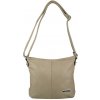VIOLET dámska crossbody koženková kabelka tmavo béžová