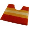 ROUTNER Kúpeľňová predložka BARLETTA Oranžová 10702 - Oranžová / 50 x 50 cm WC s výkrojom 10702
