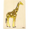 Dětské dřevěné puzzle vkládačka Montessori Viga Žirafa