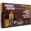 KIT: Nishman Beard&Moustache Care Set - sada starostlivosti o bradu - šampón 200 ml, kondicionér 200 ml, olej na bradu 30 ml, balzám na bradu 100 ml a hrebeň