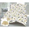 Obliečky krepové Ginko zlaté TiaHome - 1x Vankúš 90x70cm, 1x Paplón 140x200cm