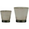 House Doctor Kovový obal na kvetináč Beige / Green – set 2 ks