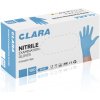 CLARA Bezpúdrové nitrilové rukavice modré S, 100 ks