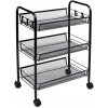 Pojazdný regál HALSEN čierny