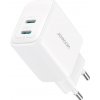JOYROOM JR-TCF12 rýchlonabíjací adaptér s portami 2x USB-C - 20W - biely - možnosť vrátiť tovar ZADARMO do 30tich dní