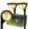 2x Solárna LED záhradná lampa zapichovacia ozdobná vonkajšia dekoratívna 3000K