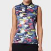 Dámska polokošeľa Callaway Golf SL MULTI-COLOUR CAMO modrá/žltá/červená XS