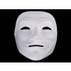 Karnevalová maska - škraboška na domaľovanie - 1 ks - biela - 1 biela Anonymous