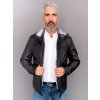 Max Original Leather pánska kožená bunda 8051 FUR black Black