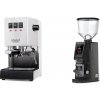 Gaggia New Classic E24, white + Eureka Atom W 75, black