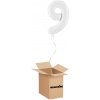 HeliumKing Balónový box - Narodeninové číslo 9 biely 86 cm