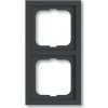 Rámček pre elektroinštalačné prístroje dvojnásobný, antracitová, ABB Future linear, Solo 2CKA001754A4241