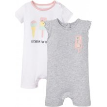 LUPILU Dievčenské pyžamo 2kusy šedá biela