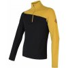 SENSOR MERINO EXTREME pánske tričko dl.rukáv zips mustard/čierna Veľkosť: XXL