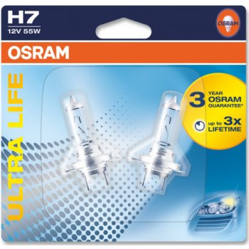 Ampoule Tuning 12V H7 55W pour voiture ULT PX26d Ultra Life, Osram