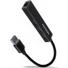 AXAGON HMA-GL3A, USB 3.2 Gen 1 hub, porty 3x USB-A + Gigabit Ethernet, kovový, kabel USB-A 20cm HMA-GL3A