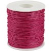 Pro Háčkování Bavlněná voskovaná šňůrka tmavě růžová 5 m