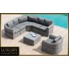 DEOKORK Ratanová modulová zostava BORNEO LUXURY pre 6 osôb (sivá)