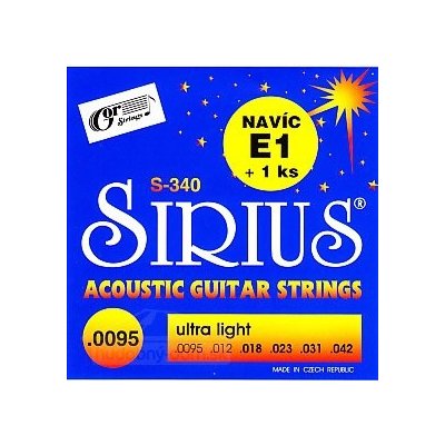 Gor Strings Gor Sirius S 340 sada - kovové struny pro akustickou kytaru (ultra light) 9,5/42