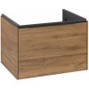 Villeroy & Boch Umývadlová skrinka, 62x43x48 cm, 1 zásuvka, Oak Kansas/čierna C57501RH