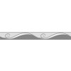 Samolepiace bordúry D 58-001-4, rozmer 5 m x 5,8 cm, vlnky sivé, IMPOL TRADE