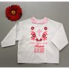 Krstová košieľka folklórna- dievčenská: Kvety s krížikom