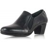 Dámske čierne kožené poltopánky Klop 170-19420 41