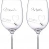 Dekorant Svadobné poháre na biele víno Romance s kamienkami Swarovski 330ml 2KS