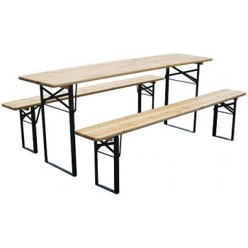 Set pivny DORTMUND Medium3, stôl 200x50x77 cm, 2x lavica 200x25x47 cm, drevo 27 mm 802028A