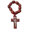Ruženec: desiatok, zrnká so zárezmi - bordový - FR32