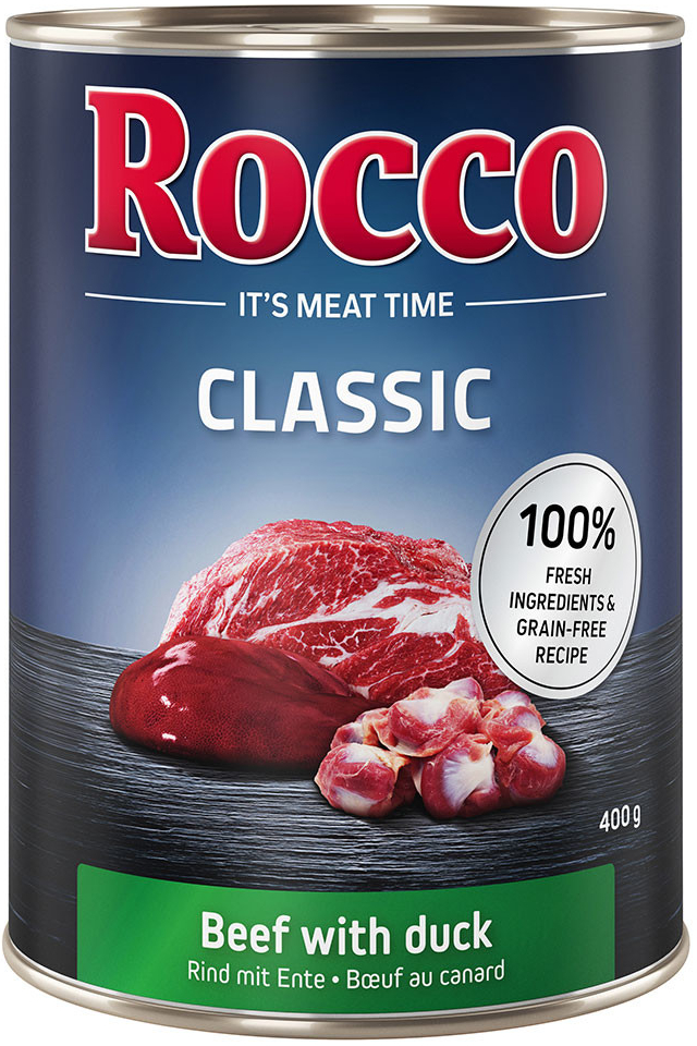 Rocco Classic Adult hovädzie s hydinovými srdiečkami 6 x 400 g