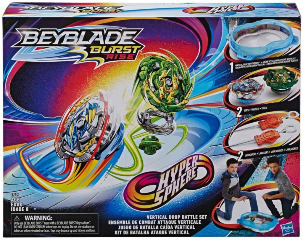 Hasbro E7609 BeyBlade Burst Rise Hypersphere Aréna se 2 kotouči