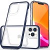 Priehľadný 3v1 kryt s gélovým rámom pre iPhone 13 Pro s modrým rámom