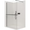 CERANO Sprchová zástena Walk-in Onyx Ľ/P držiak čierna mat, transparent sklo 160x200