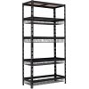 Policový regál s drôtenými košmi Trestles RNDU-KUI 1800x900x400, nosnosť 375 kg, 1 polica, 4 koše, čierny