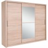 Šatníková skriňa MISTRAL 250 dub sonoma / zrkadlá