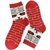 Bavlnené ponožky Funny-Bird červené
