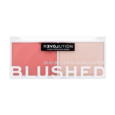 Revolution Relove Colour Play Blushed Duo Blush & Highlighter paletka s rozjasňovačem a tvářenkou 5.8 g odstín Cute