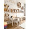 BabyWood stolík set + biely L detská stolička stolík