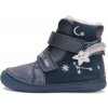 Detské dievčenské zimné topánky D.D.step royal blue W078-42604B svietiace v tme 30