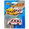Kovové Auto Ambulancia 7cm, Biela