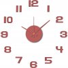 Nástenné hodiny Sunset Numbers tlmená červená