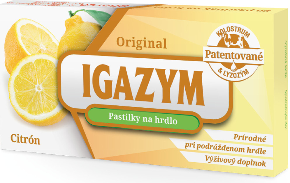 Igazym cmúľacie pastilky citrón 20 ks