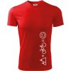 Hory bicykel úsmev - Pánske tričko Fantasy športové - L ( Červená )