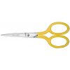 Nožnice na tech.tkaniny zahnuté-pogum.rukoväť (žlté); Kretzer Solingen; mikrozúbky