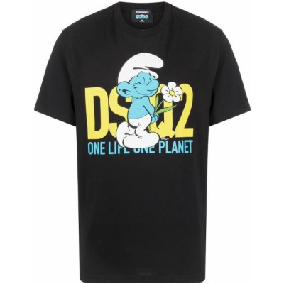 Dsquared2 X The Smurfs One Planet Black tričko