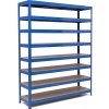 Policový regál Trestles RH 2200x1200x450, nosnosť 2000 kg, 8 políc Farba: modrá